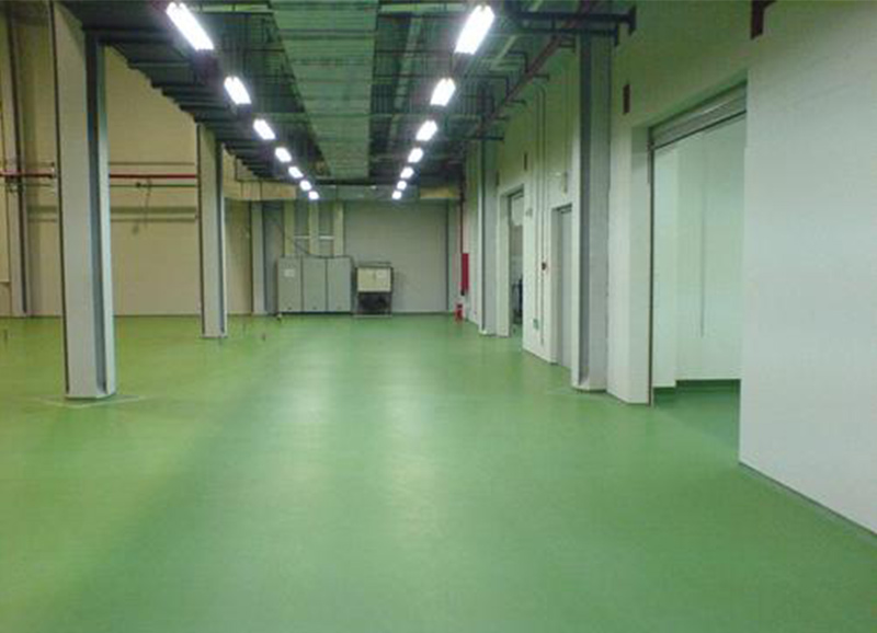 山東某工廠，水性環(huán)氧啞光地坪
